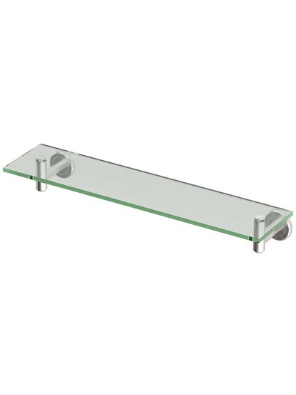 Latitude Glass Bathroom Shelf in Satin Nickel.